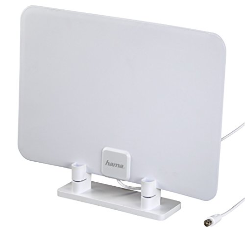 Hama Zimmer-/ Flach Antenne (in flachem Design, digital, passiv, geeignet für HD-TV/Radio DVB-T/DVB-T2)
