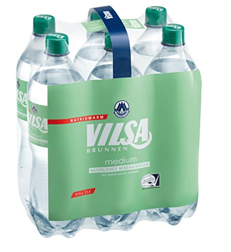 VILSA Brunnen Mineralwasser Medium PET, 6er Pack, EINWEG (6 x 1.5 l)